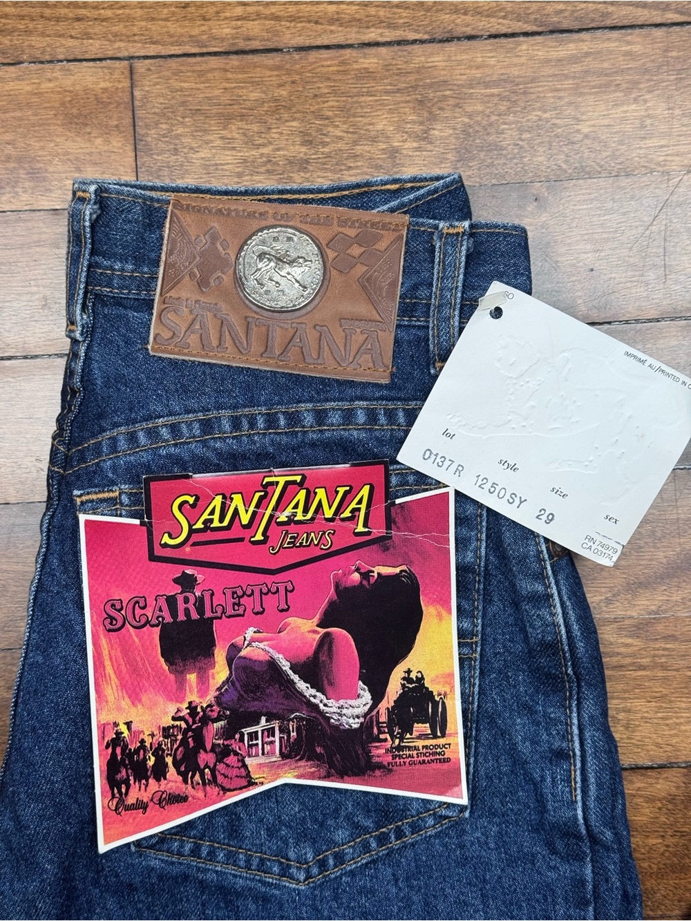 VTG 80s Santana Parasuco Jeans NWT 29 Deadstock Scarlett High Waist Canada - Picture 2 of 6